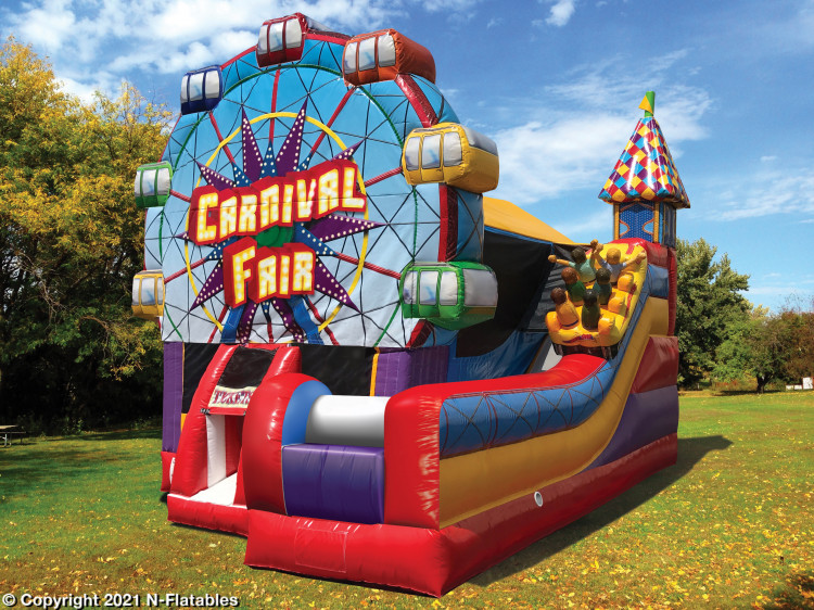 5-in-1 inflatable bouncy house carnival